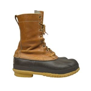Vintage LL Bean Maine Hunting Shoe Duck Boots Dark Brown Men’s Size 7 M